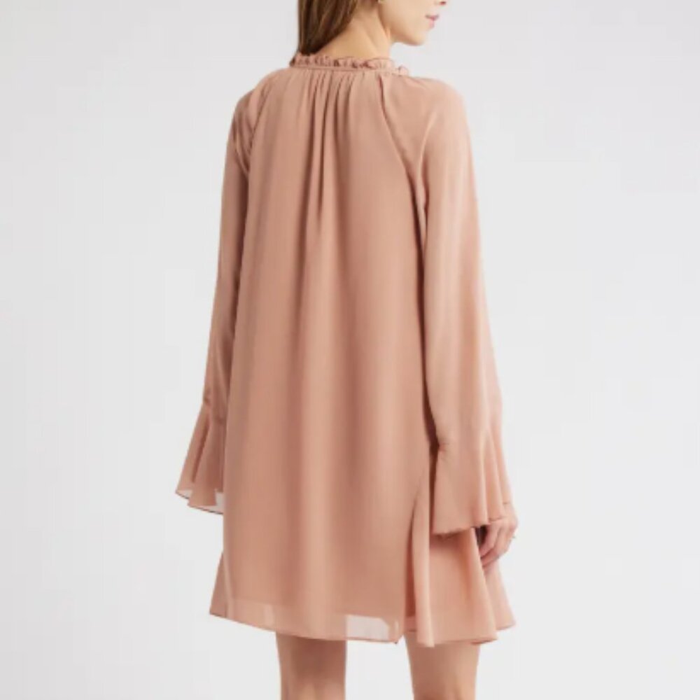 Open Edit Ruffle Chiffon Shift Dress – Small (NWT) - Picture 11 of 14